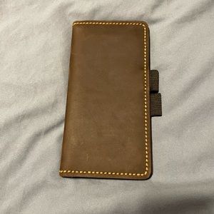 Leather checkbook cover